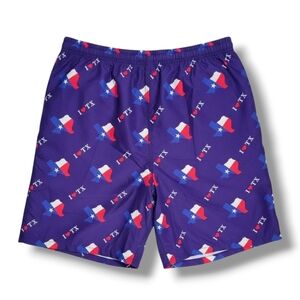 I Love Texas Men’s Quick Dry Swim Trunks – XXL, New Without Tags